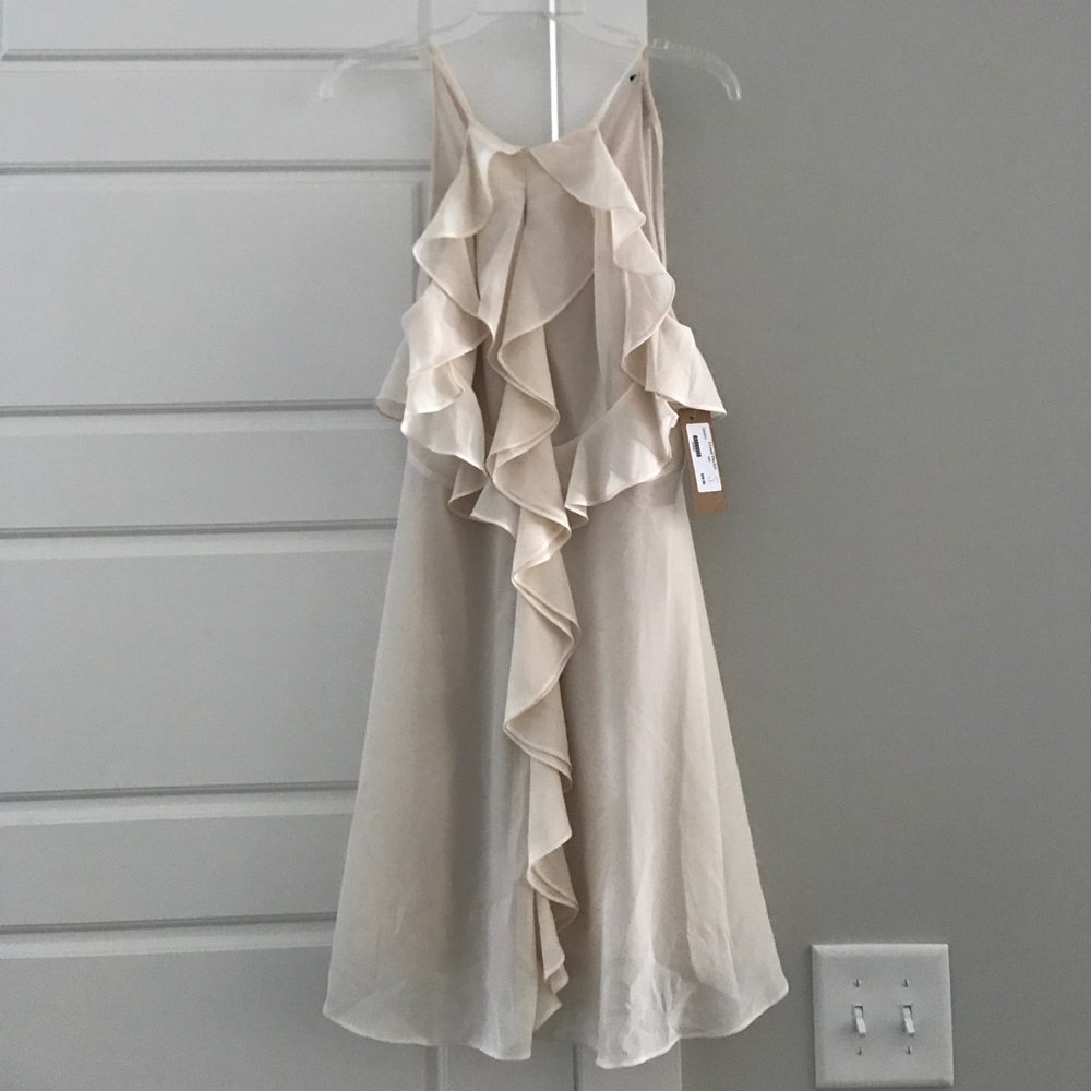 Off White Summer Ruffle Dress